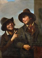 Dvaja smejúci sa chlapci