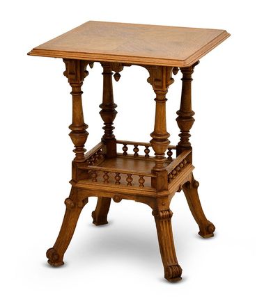 Kvetinový dvojetážový stolík Alt deutsch