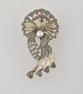 Prívesok -  brošňa - Páv