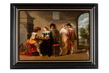 Spoločnosť hrajúca backgammon