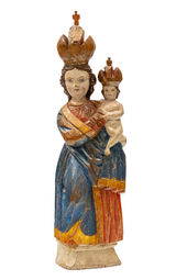 Panna Mária s Ježiškom s korunkami (ľudová práca)