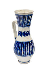 Sedmohradský (?) džbán s modrým dekórom (ľudová práca)