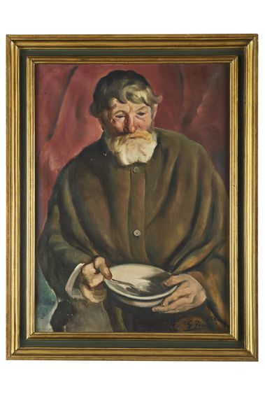 Muž jediaci polievku