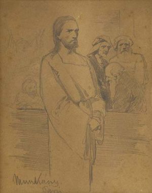 Kresba k obrazu Ecce Homo