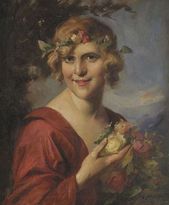 Žena s kvetmi