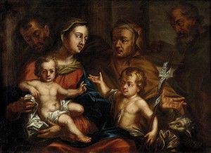 Svätá rodina a Ján Krstiteľ s rodičmi