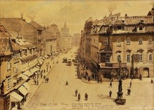 Pohľad na pražské Příkopy