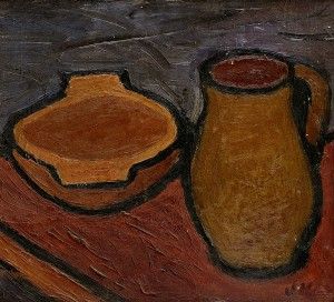 Zátišie so džbánom a miskou