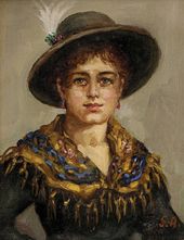 Portrét mladej ženy v klobúčiku