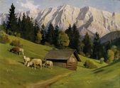 Stádo oviec pod Tatrami