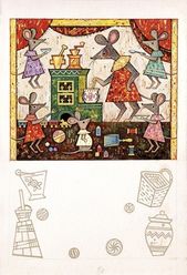 Ilustrácia ku knihe „Varila myšička kašičku“ II.
