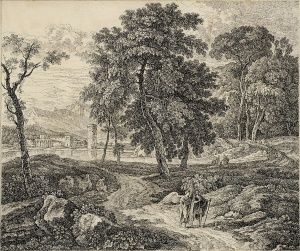 Idylická krajina s mytologickou scénou