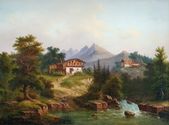 Romantická alpská krajina