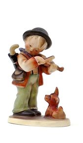 Chlapček s husličkami a so psíkom