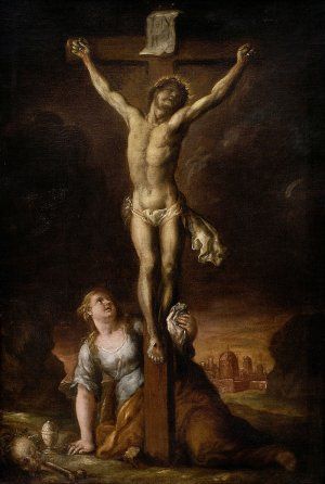 Ukrižovaný Kristus a Mária Magdaléna