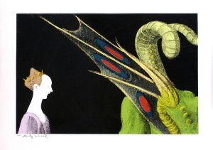 Detaily renesančnej maľby (Paolo Ucello: Sv. Juraj a drak, 1460)