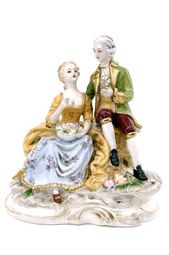 Porcelánové súsošie – Galantný pár