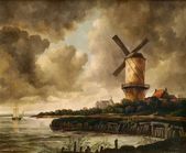 Holandská krajina s mlynom (podľla Ruisdhaela)