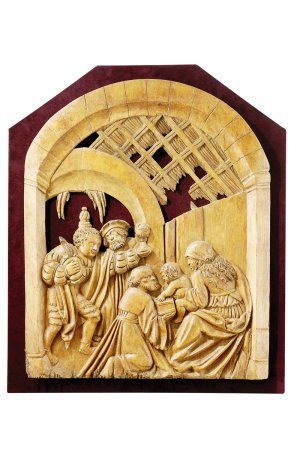 Gotický reliéf - Klaňanie kráľov