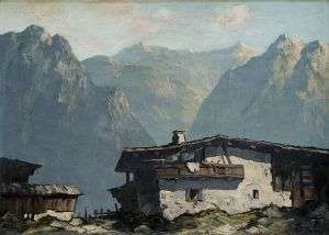 Alpská chata pod horami