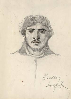 Hlava muža s fúzikmi (Jósef Ballay)