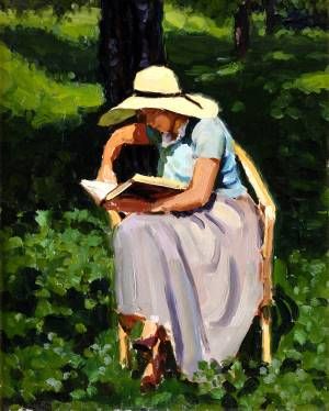 Čítajúca na slnku