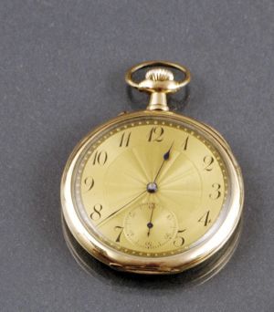 Pánske zlaté vreckové hodinky