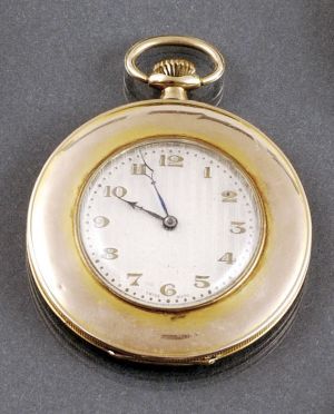 Pánske zlaté vreckové hodinky