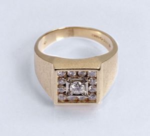 Pánsky briliantový prsteň