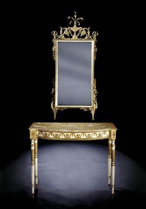 Konzolový stôl so zrkadlom klasicistickom štýle