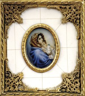 Miniatúra - madona s dieťaťom