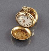 Dámske zlaté trojplášťové vreckové hodinky