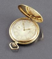 Pánske zlaté trojplášťové vreckové hodinky značky DOXA