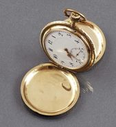 Pánske zlaté trojplášťové vreckové hodinky