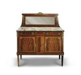 Rohová skrinka s mramorovou platňou