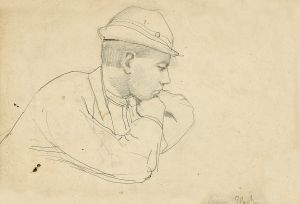 Odpočívajúci muž s podopretou bradou (Simon Bloch)