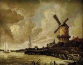Holandská krajina s mlynom (podľa Jan van Goyena)