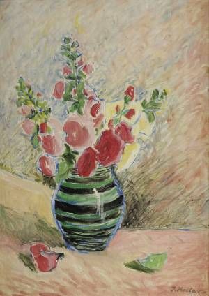 Kytica v páskovanom džbáne