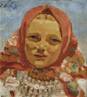 Dievča v červenej šatke