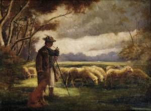 Pastier s ovcami