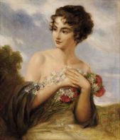 Portrét mladej ženy s kvetmi