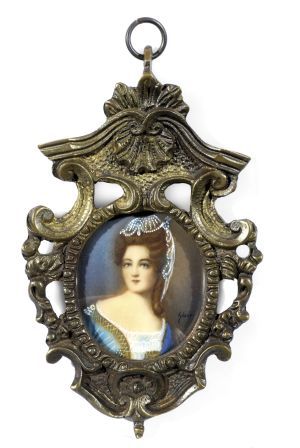 Miniatúra -  portrét mladej šľachtičnej