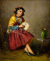 Dievča s tamburínou