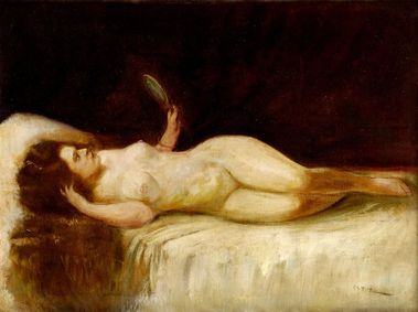 Žena so zrkadielkom