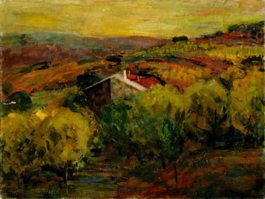 Krajina so strechou domu