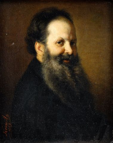 Portrét židovského obchodníka z poloprofilu