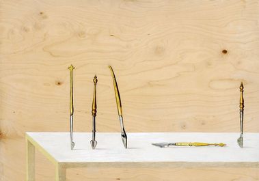 Zátišie s chirurgickými nástrojmi