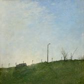 Krajina s modrou oblohou