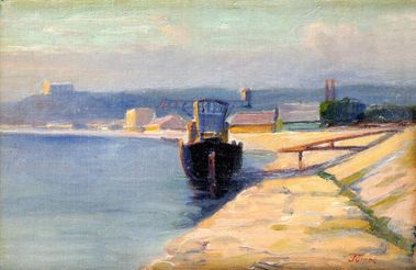 Pohľad na Bratislavu od prístavu