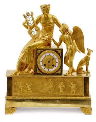 Kozubové hodiny s alegóriou hudby